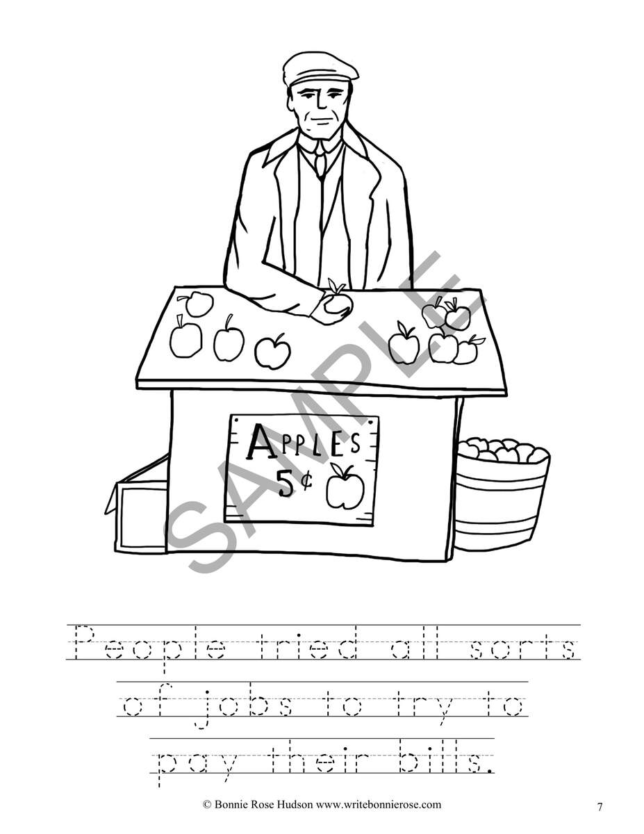 Great Depression Coloring Book Level B Made By Teachers Great Depression Coloring Book Level B Made By Teachers