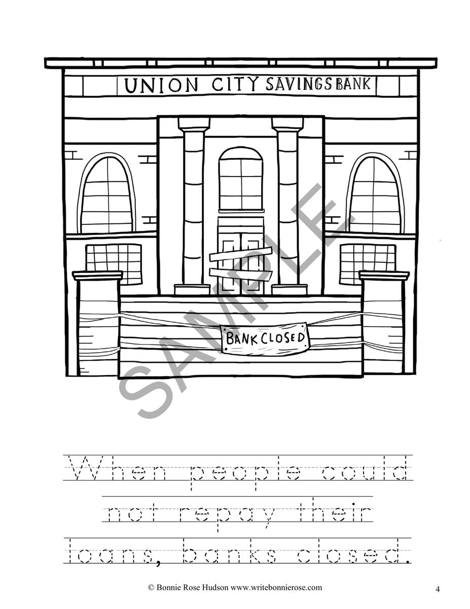 Great Depression Coloring Book Level B Made By Teachers