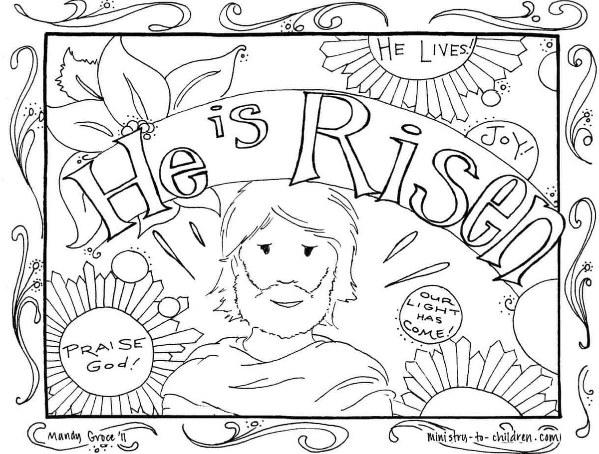 He Is Risen Coloring Pages He Is Risen Coloring Pages