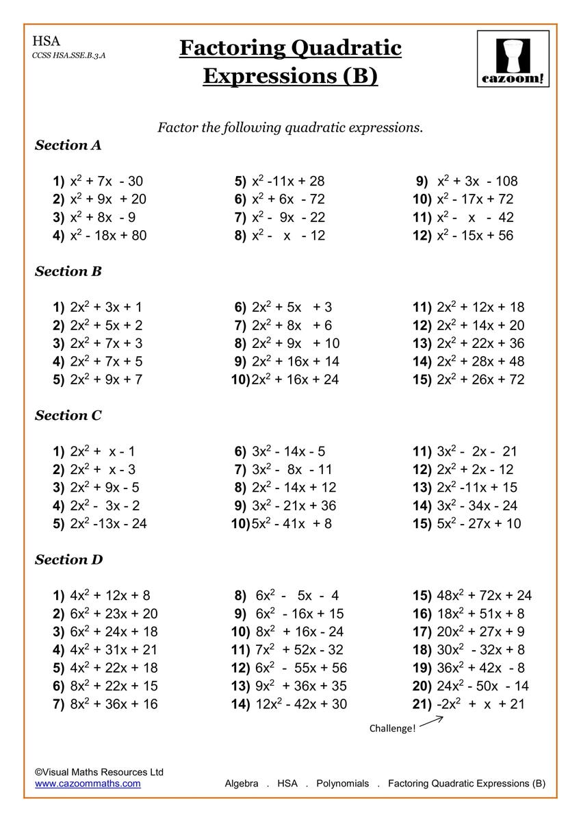 9th Grade Math Worksheets Learning Printable