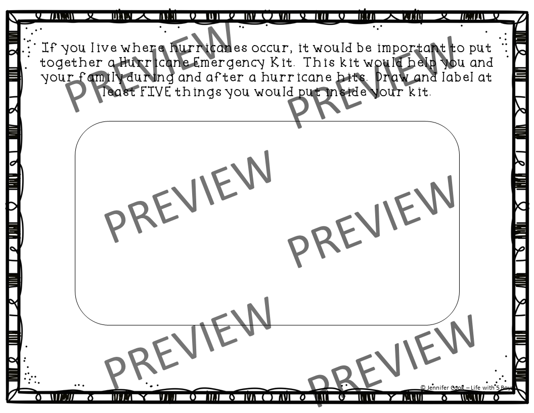 Hurricanes Reading Comprehension Activity Classful