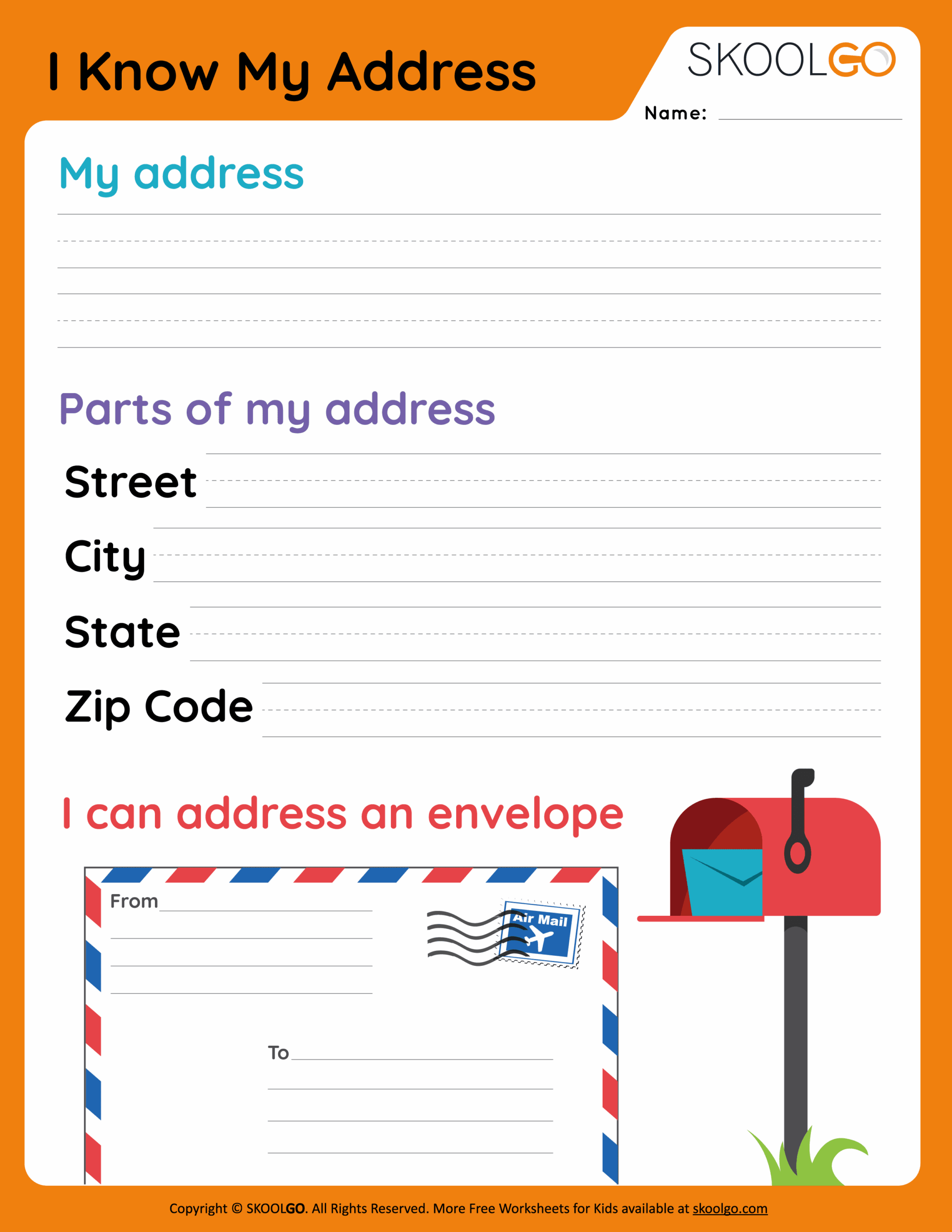 I Know My Address Free Worksheet SKOOLGO Worksheets Library I Know My Address Free Worksheet SKOOLGO Worksheets Library