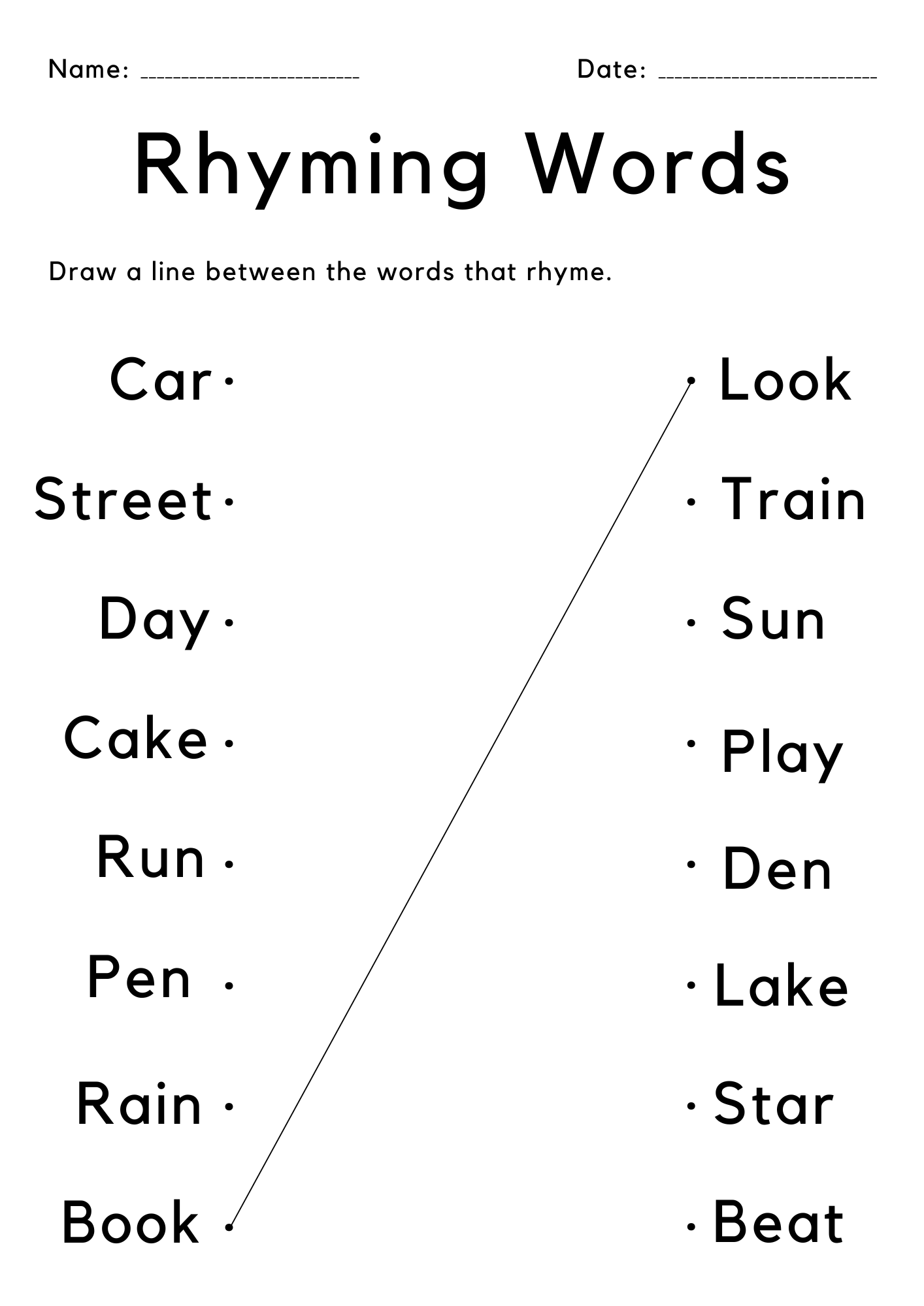 Kindergarten Rhyming Words Worksheet Match The Rhyming Words Activity Made By Teachers Find The Rhyming Words Worksheet For Kindergarten Match The Rhyming Words Made By Teachers