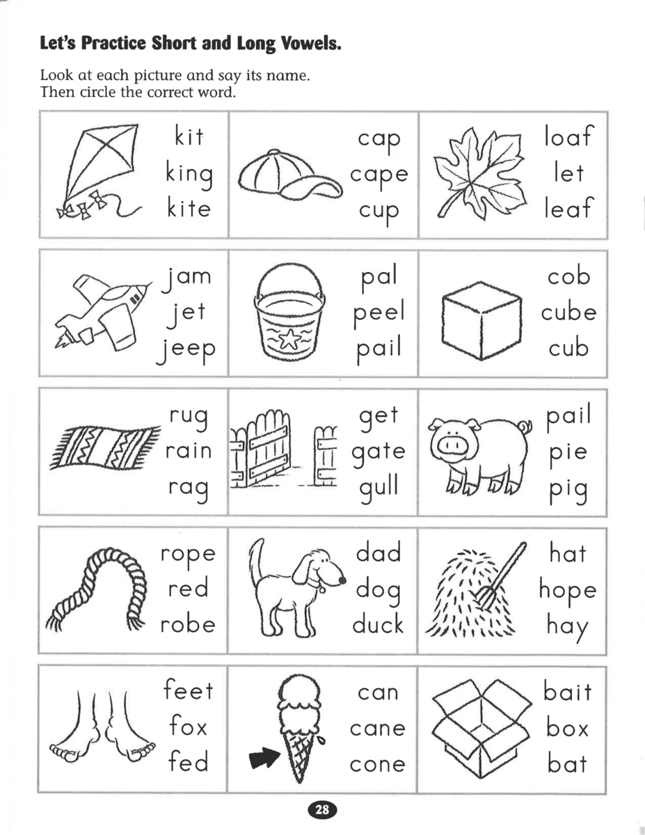 Lets Practice Short And Long Vowels Worksheet Vowel Worksheets Library