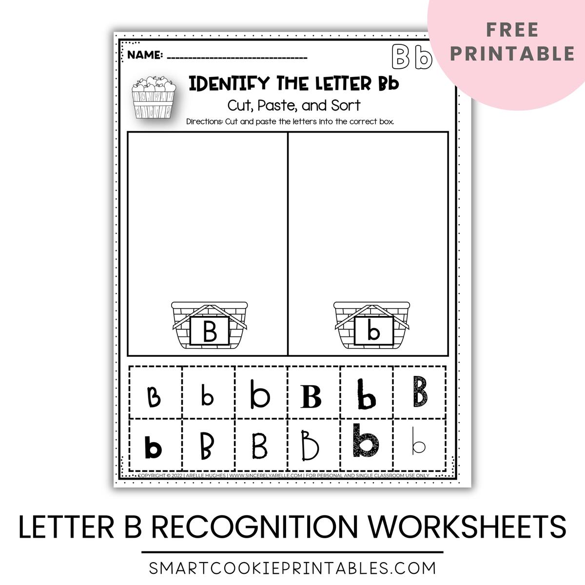 Letter B No Prep Letter Recognition Activity Worksheets Free Printables Smart Cookie Printables Letter B No Prep Letter Recognition Activity Worksheets Free Printables Smart Cookie Printables