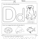 Letter D Coloring Worksheet Free Printable Digital PDF