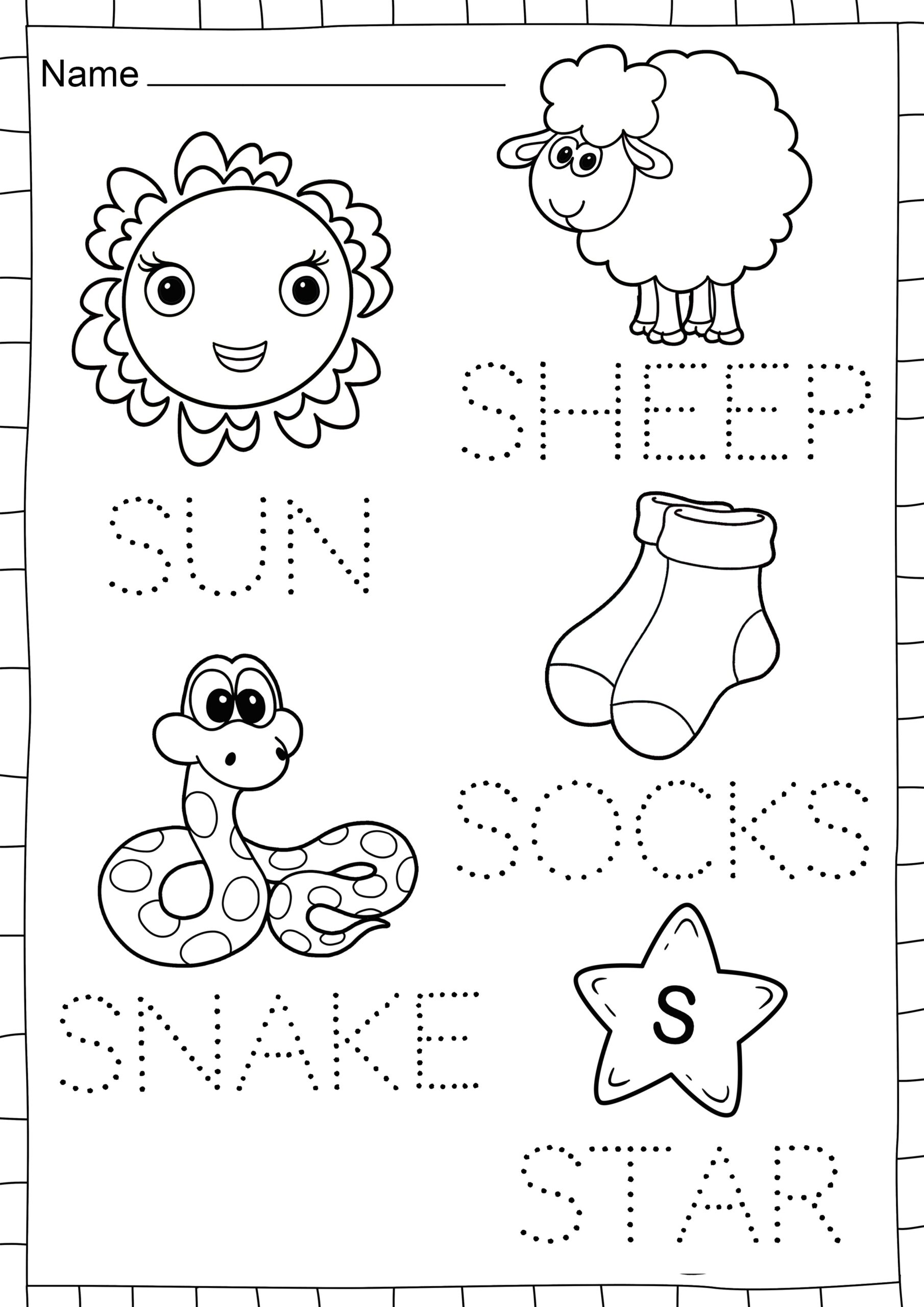 Letter S Free Worksheets TeachersMag Letter S Coloring Pages TeachersMag