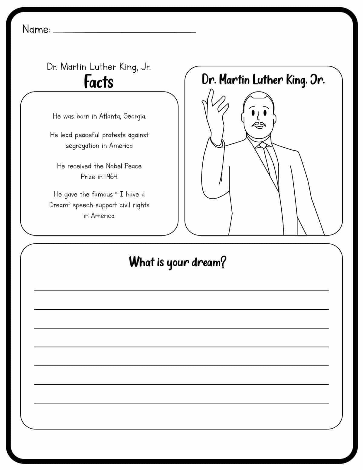 Martin Luther King Jr Worksheets Free Printables Frugal Mom Eh Martin Luther King Jr Worksheets Free Printables Frugal Mom Eh