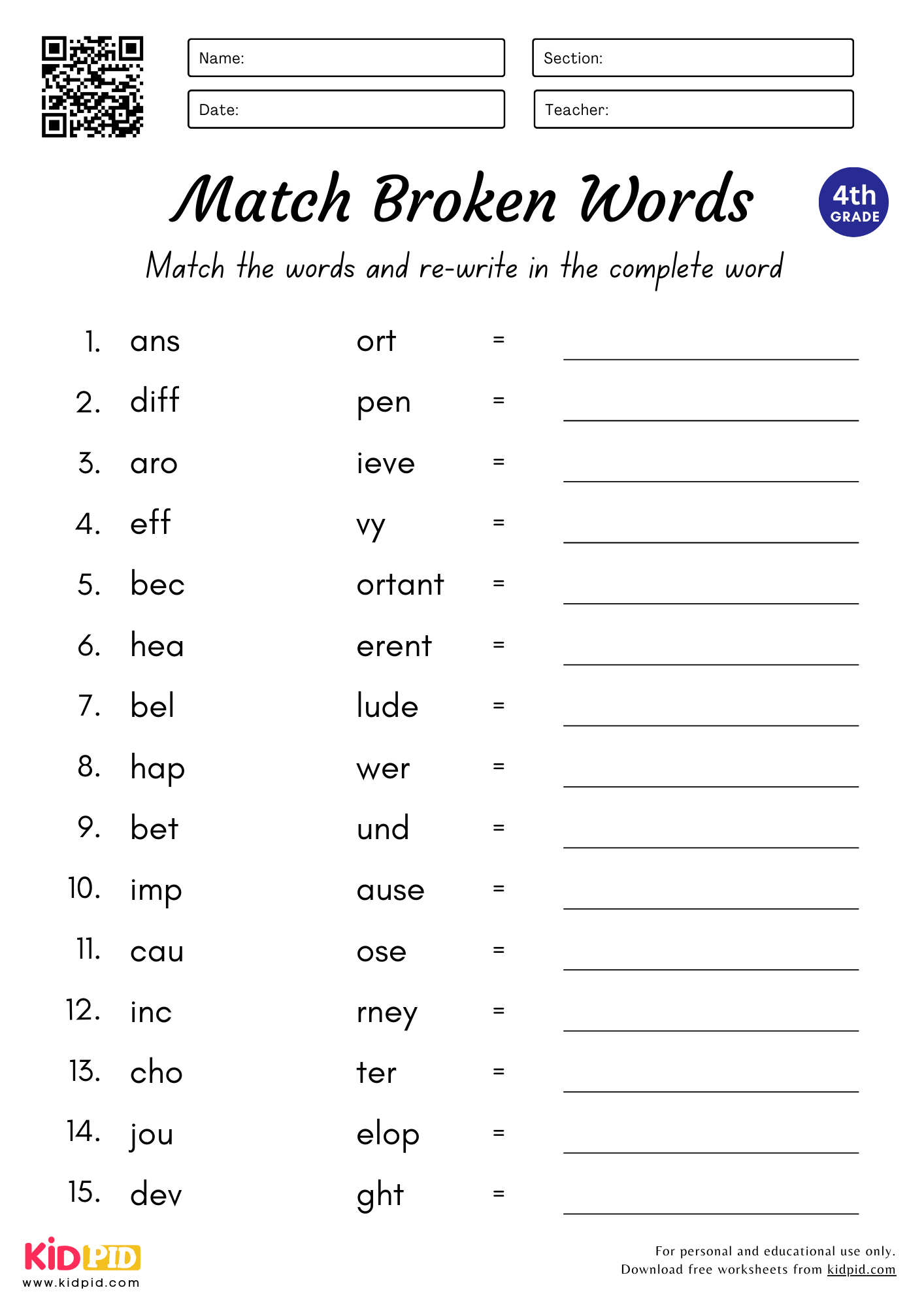 Back To School Worksheets For Kids ABCmouse