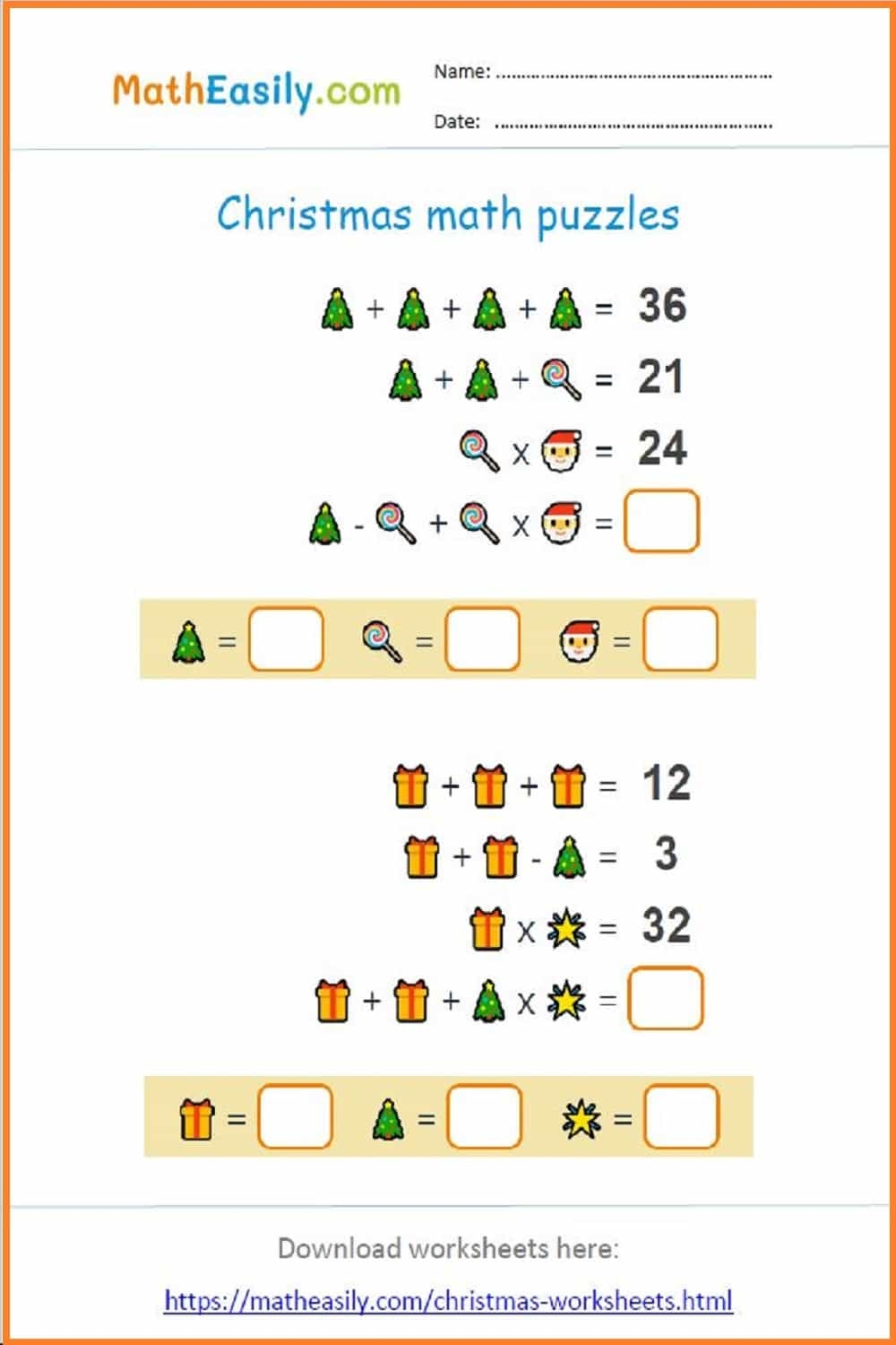Math Christmas Worksheets PDF Free Download Christmas Color By Addition Worksheet Free Printable Digital PDF