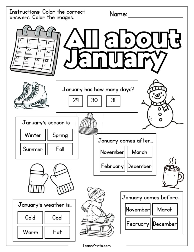 Months Of The Year Worksheets Free PDF Printables Teach Prints Months Of The Year Worksheets Free PDF Printables Teach Prints