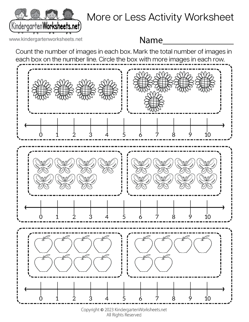 More Or Less Activity Worksheet Free Printable Digital PDF Butterflies More Or Less Worksheet Free Printable Digital PDF