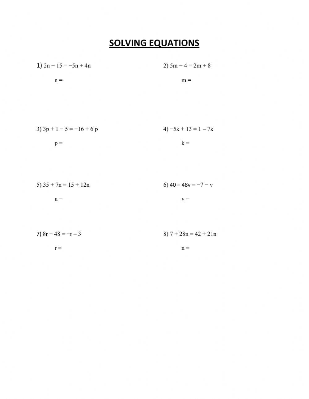 Multi Step Equations Worksheet Worksheets Library Multi Step Equations Worksheet Worksheets Library