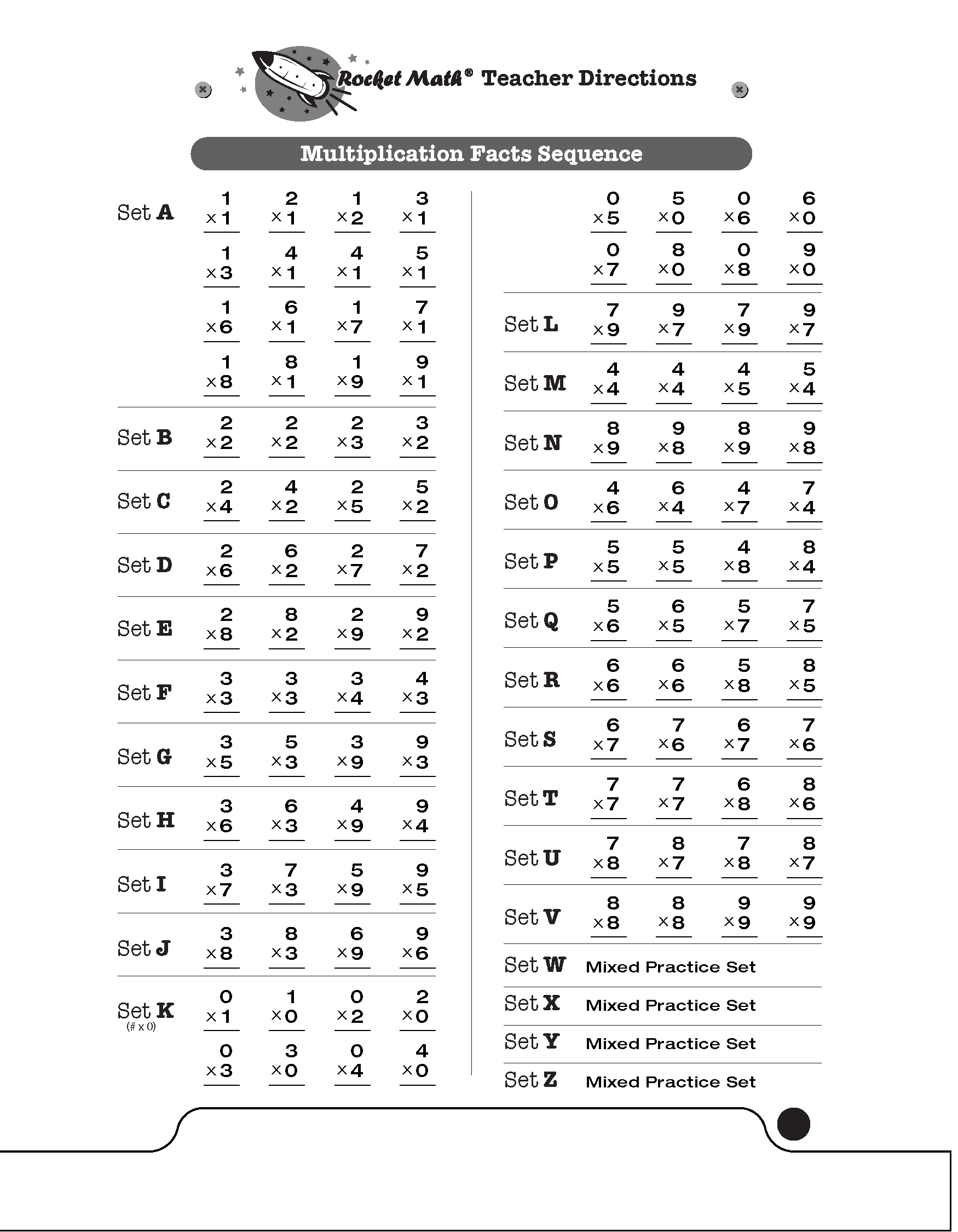 Multiplication 0 Through 9s Learning Track Rocket Math Multiplication 0 Through 9s Learning Track Rocket Math