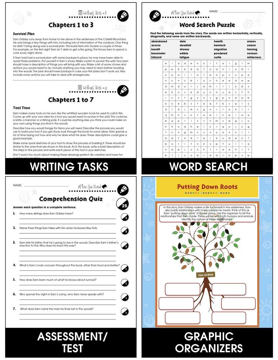 My Side Of The Mountain Literature Kit Gr 5 6 By Teach Simple
