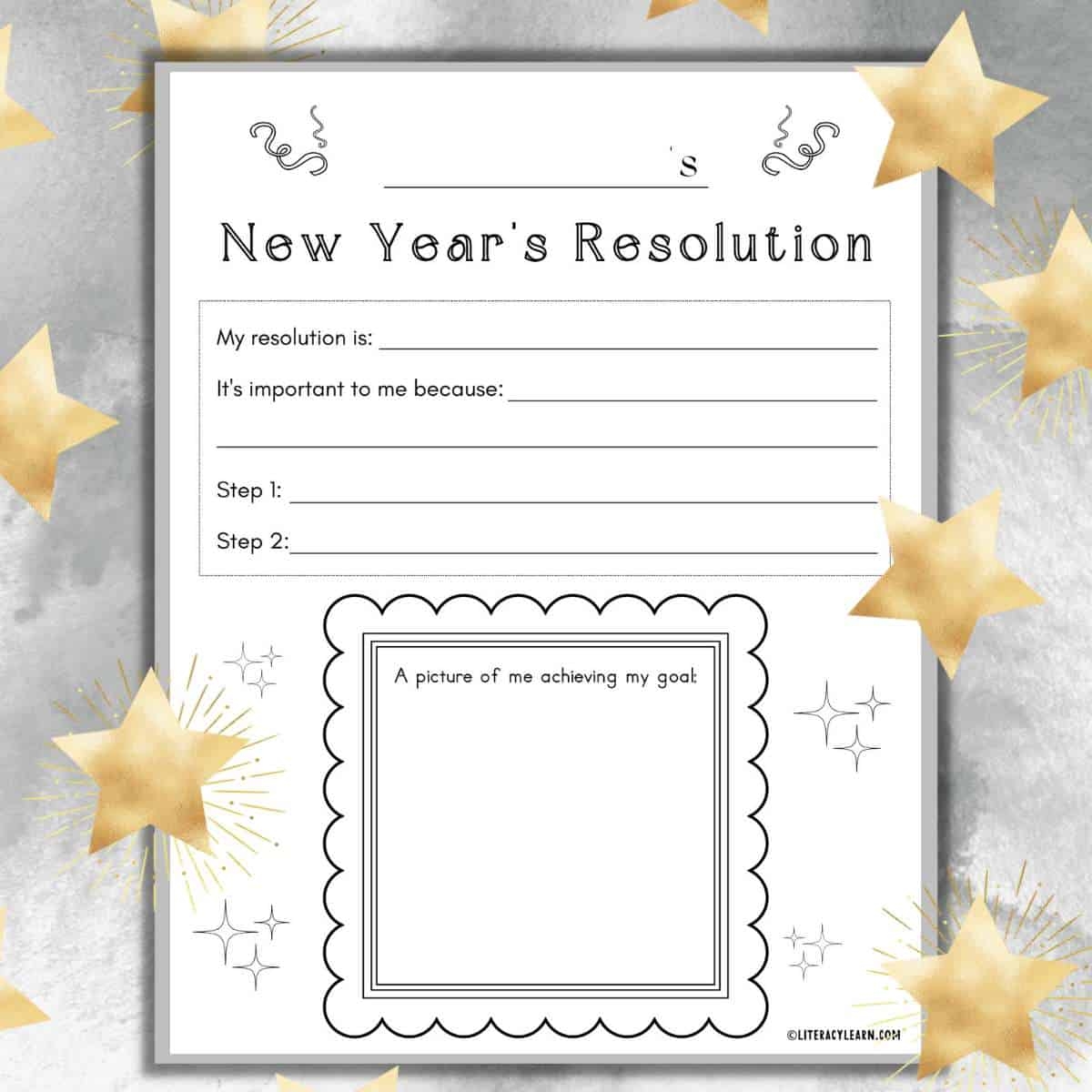 Free New Year S Resolutions Printable To Colour Gathering Beauty