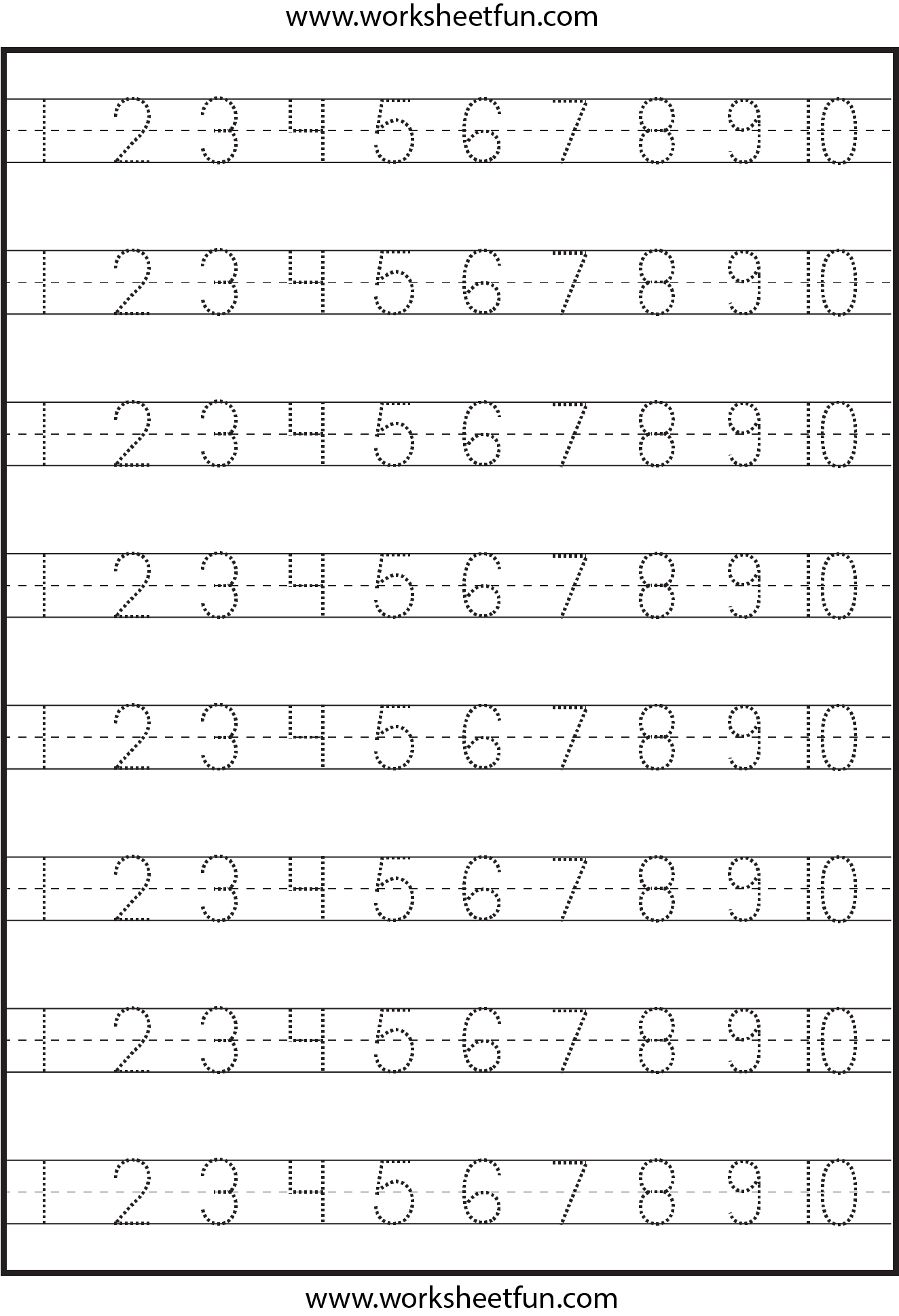 Number Tracing 1 10 Worksheet FREE Printable Worksheets Worksheetfun Tracing Numbers Free Printable Practice PDF Worksheets Free Printables Lettering SVG Files Tools Apps