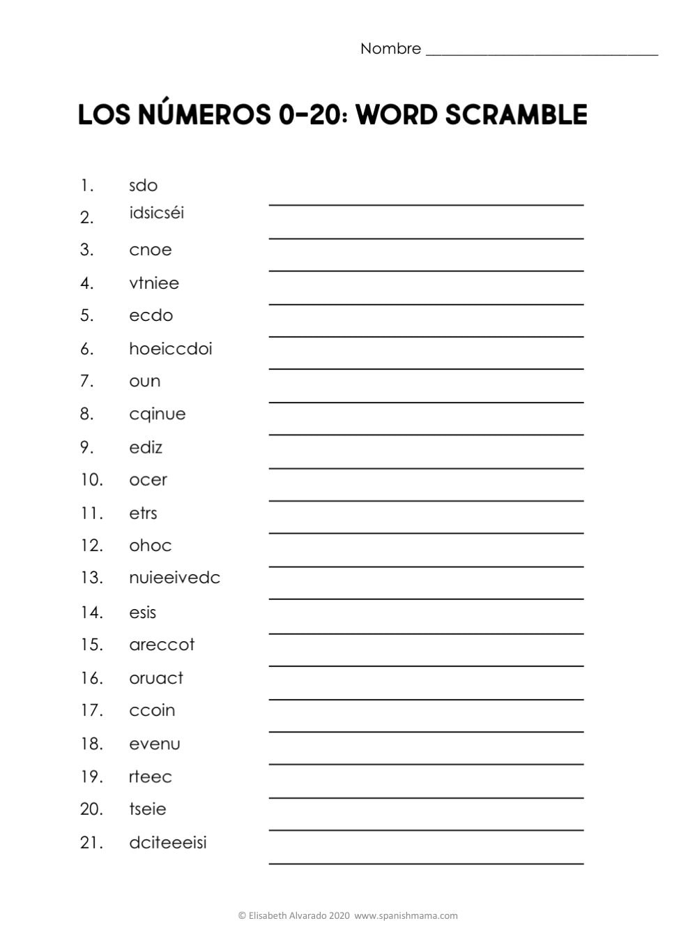 Numbers In Spanish Worksheets And How To Count 1 1000 FREE Printable Spanish Color Worksheets