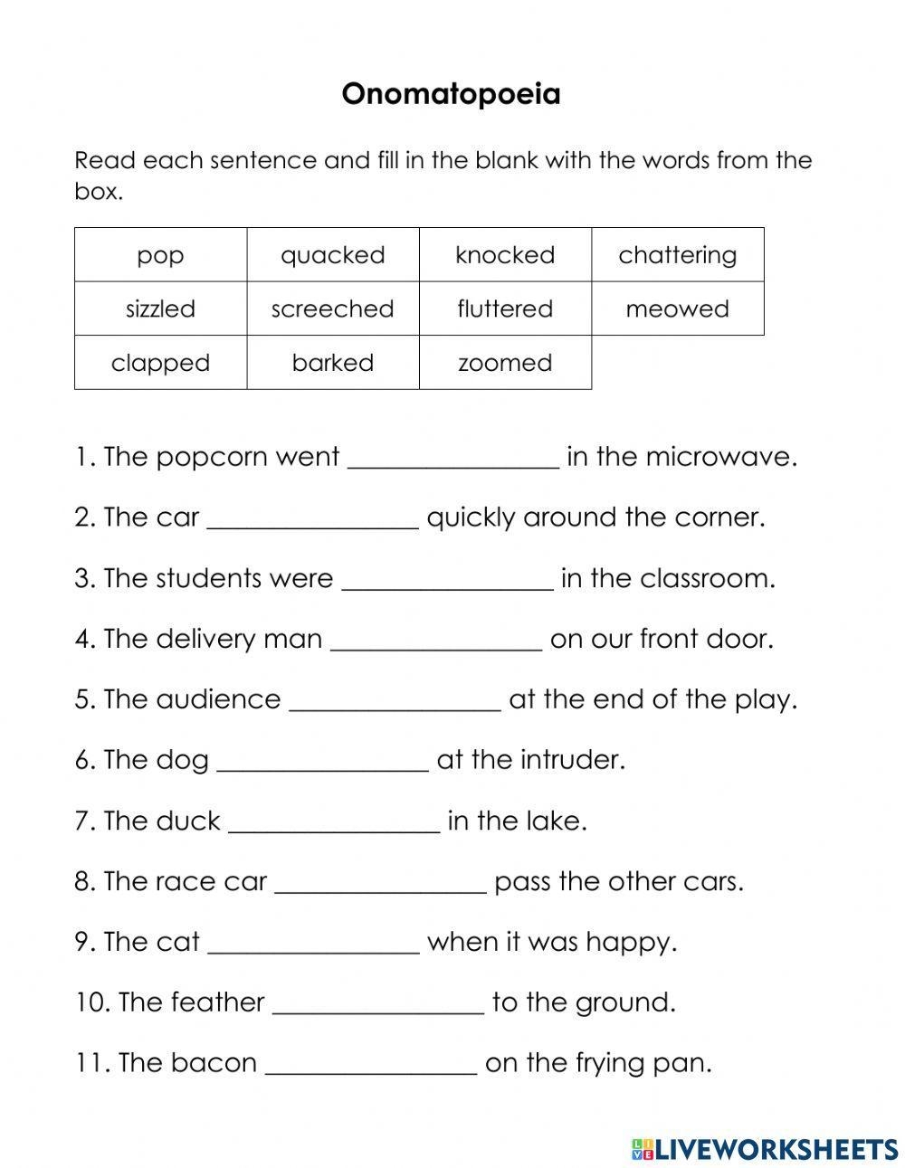 Onomatopoeia 3rd Grade 4th Grade Writing Worksheet GreatSchools Worksheets Library Onomatopoeia 3rd Grade 4th Grade Writing Worksheet GreatSchools Worksheets Library