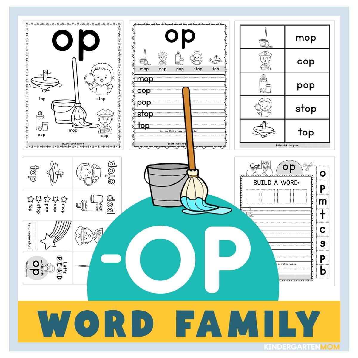 OP Word Family Worksheets Kindergarten Mom OP Words Words Scramble Phonics Word Families Worksheet Ezpzphonics