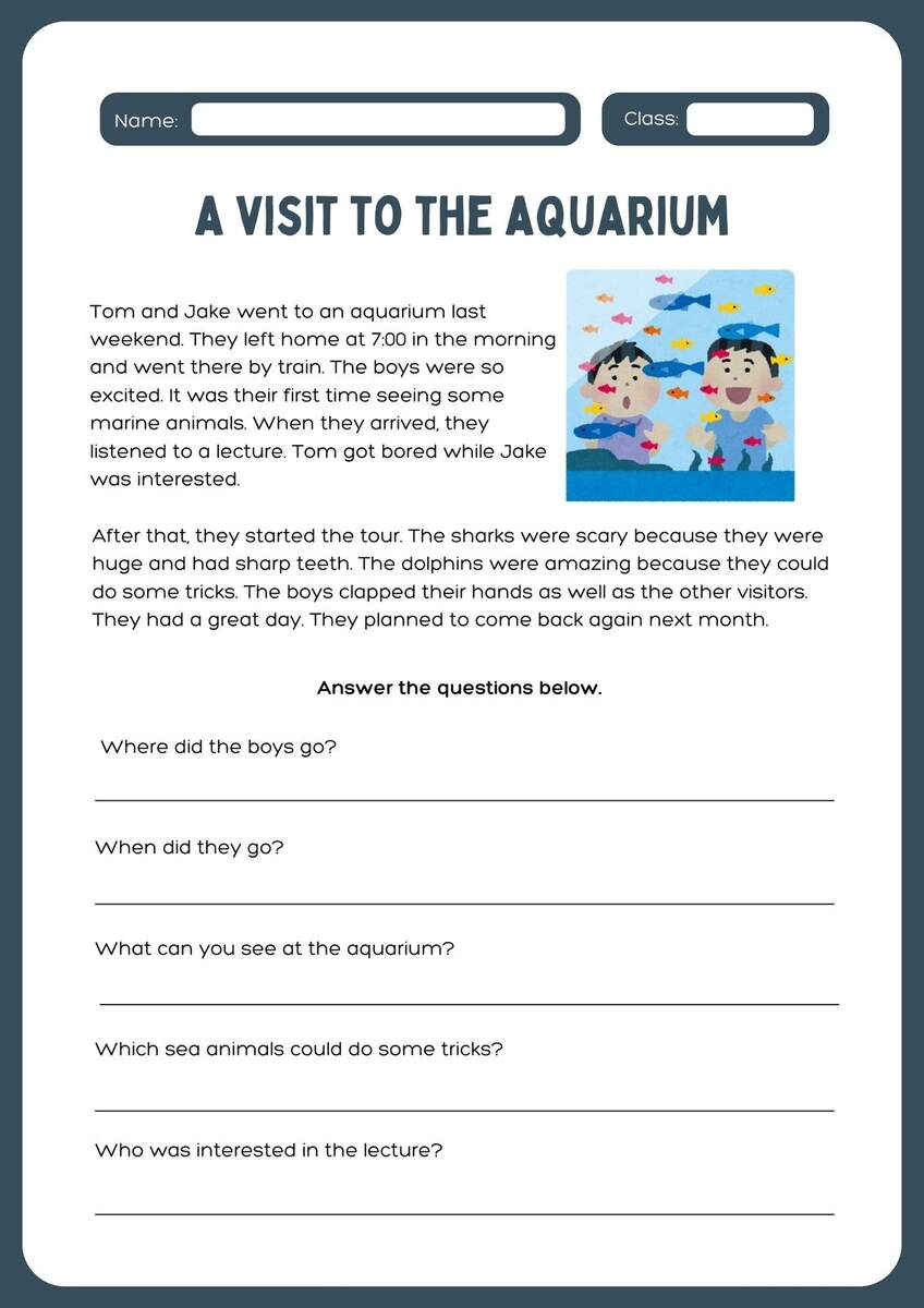 Page 5 Free Printable 2nd Grade Reading Worksheet Templates Canva