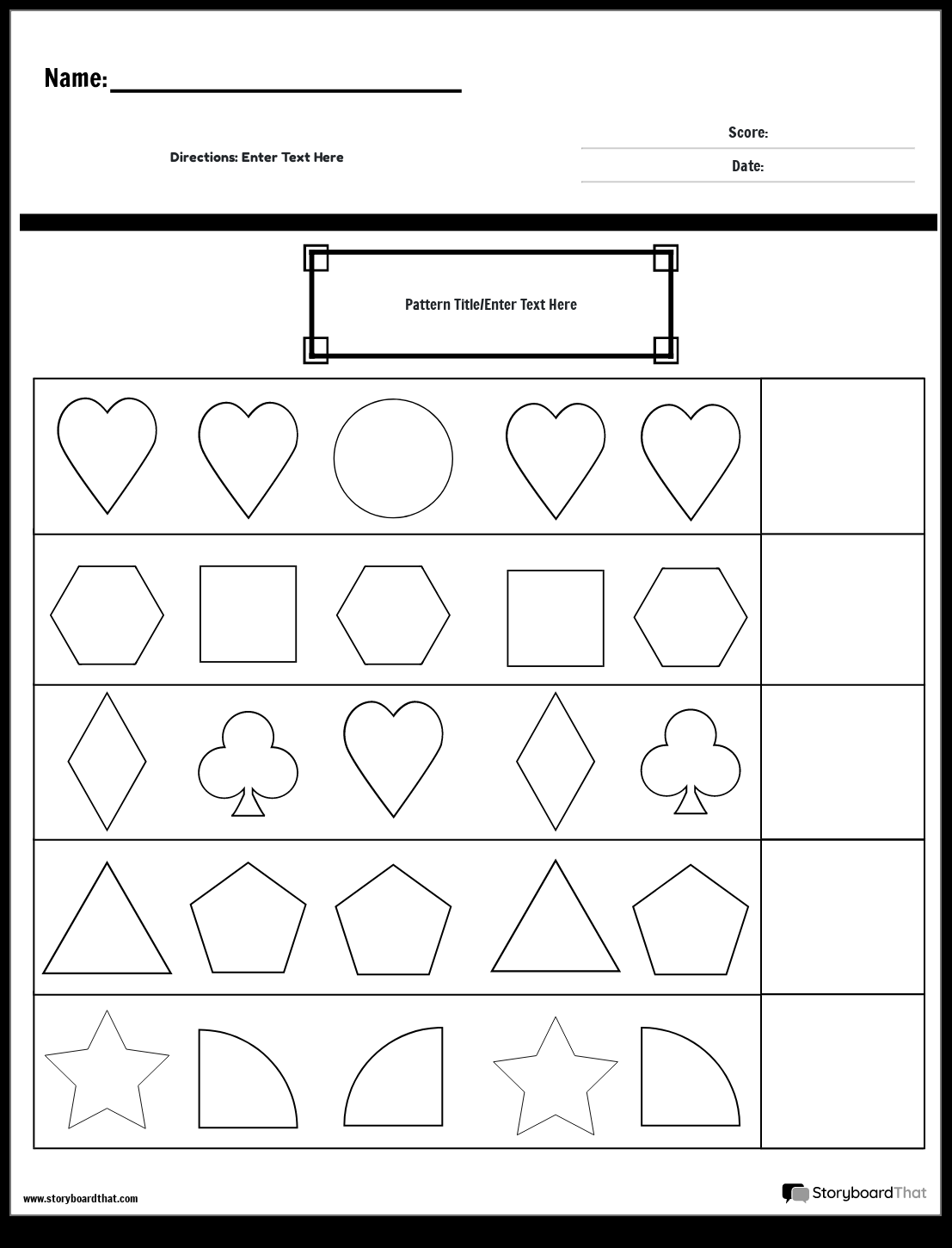 Pattern Worksheets Free Printables By Storyboard That Number Patterns Worksheet Free Printable Digital PDF