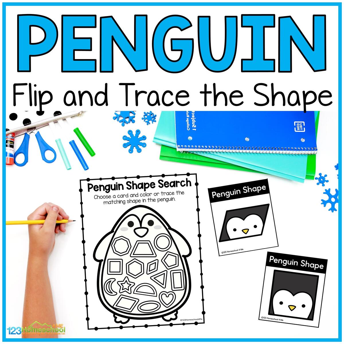 Penguin Math Worksheets Fun Shape Matching Activity Penguin Math Worksheets Fun Shape Matching Activity