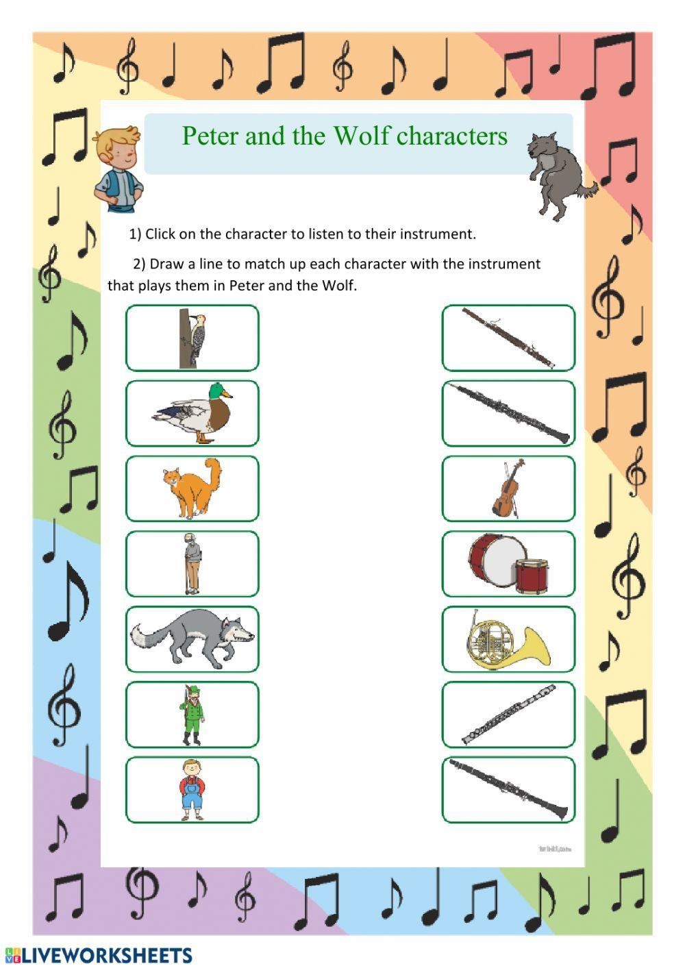 Peter And The Wolf Characters Worksheet Worksheets Library Peter And The Wolf Characters Worksheet Worksheets Library