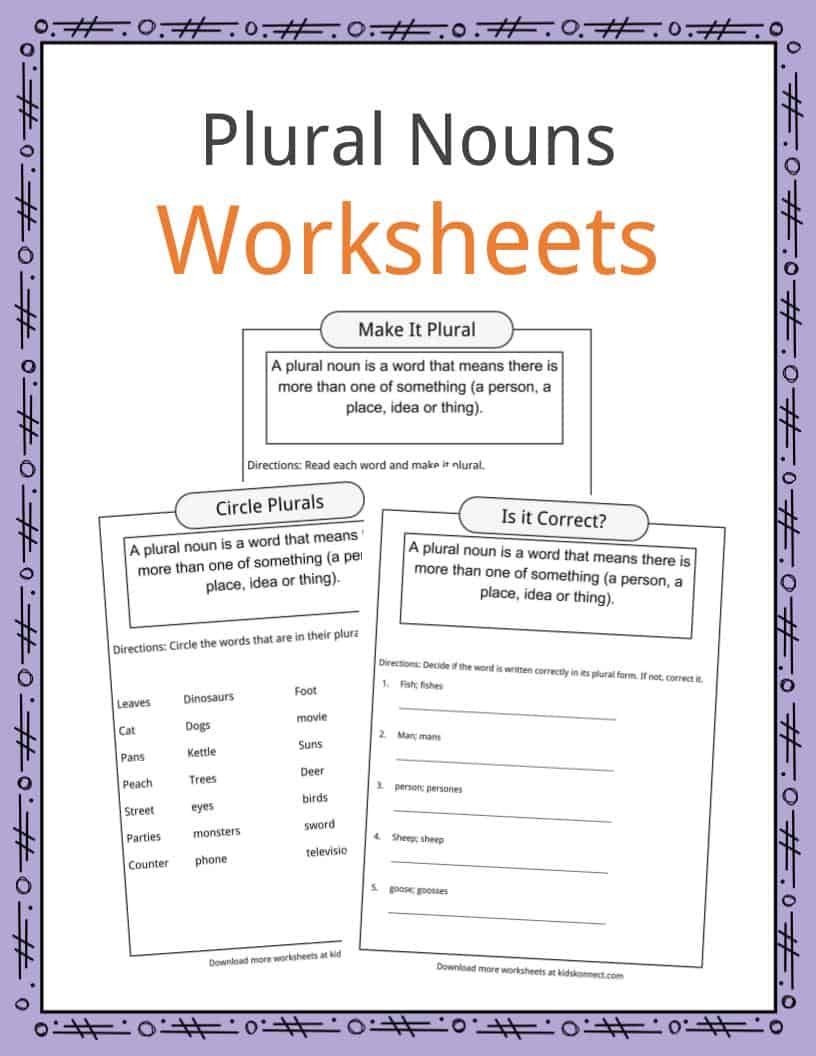 Plural Nouns Facts Worksheets Examples Definition For Kids Plural Nouns Facts Worksheets Examples Definition For Kids