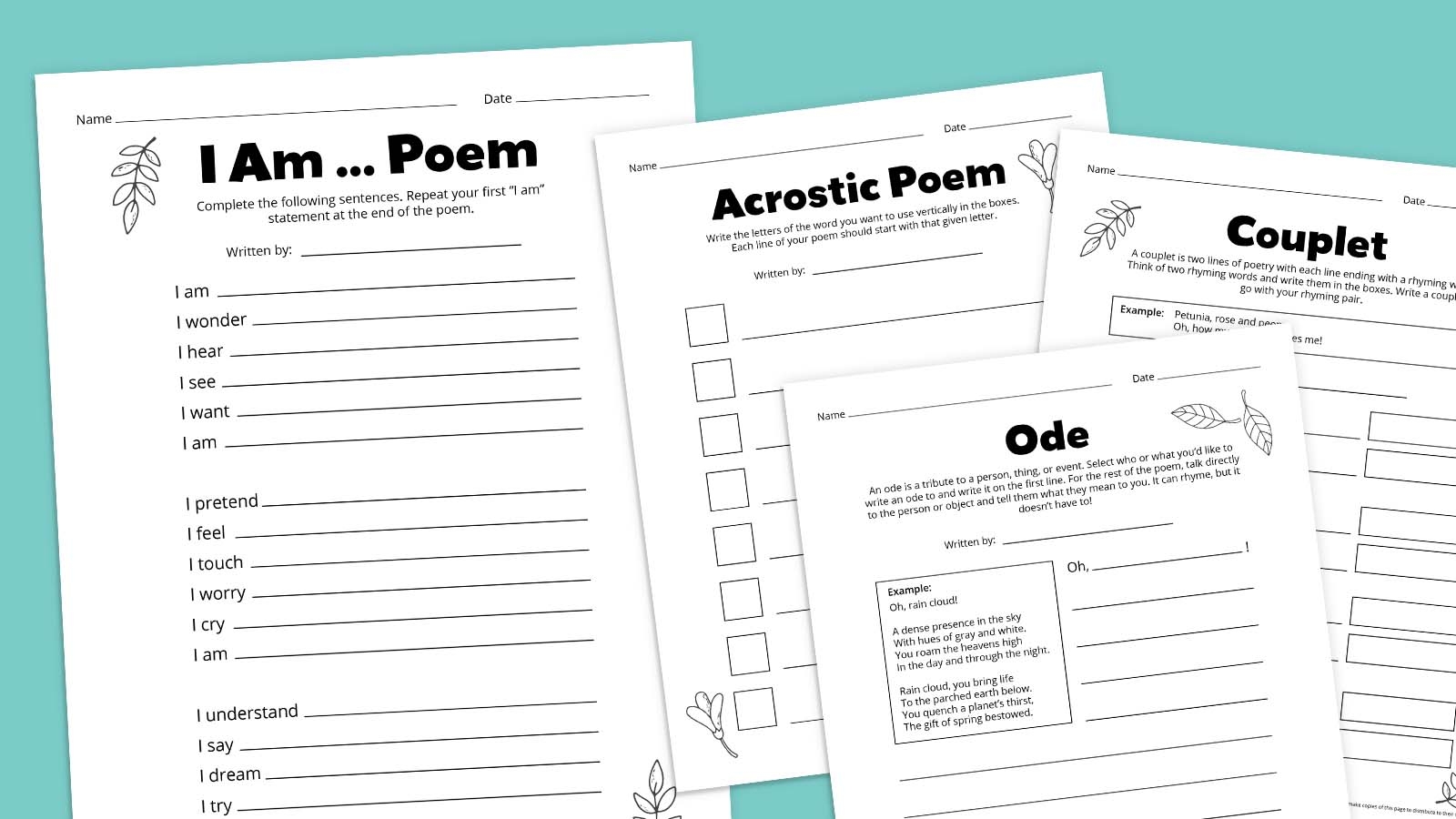 Poetry Worksheets Get Our Free Bundle With 8 Templates Poetry Analysis Worksheet And Bookmarks Free Printables We Are Teachers