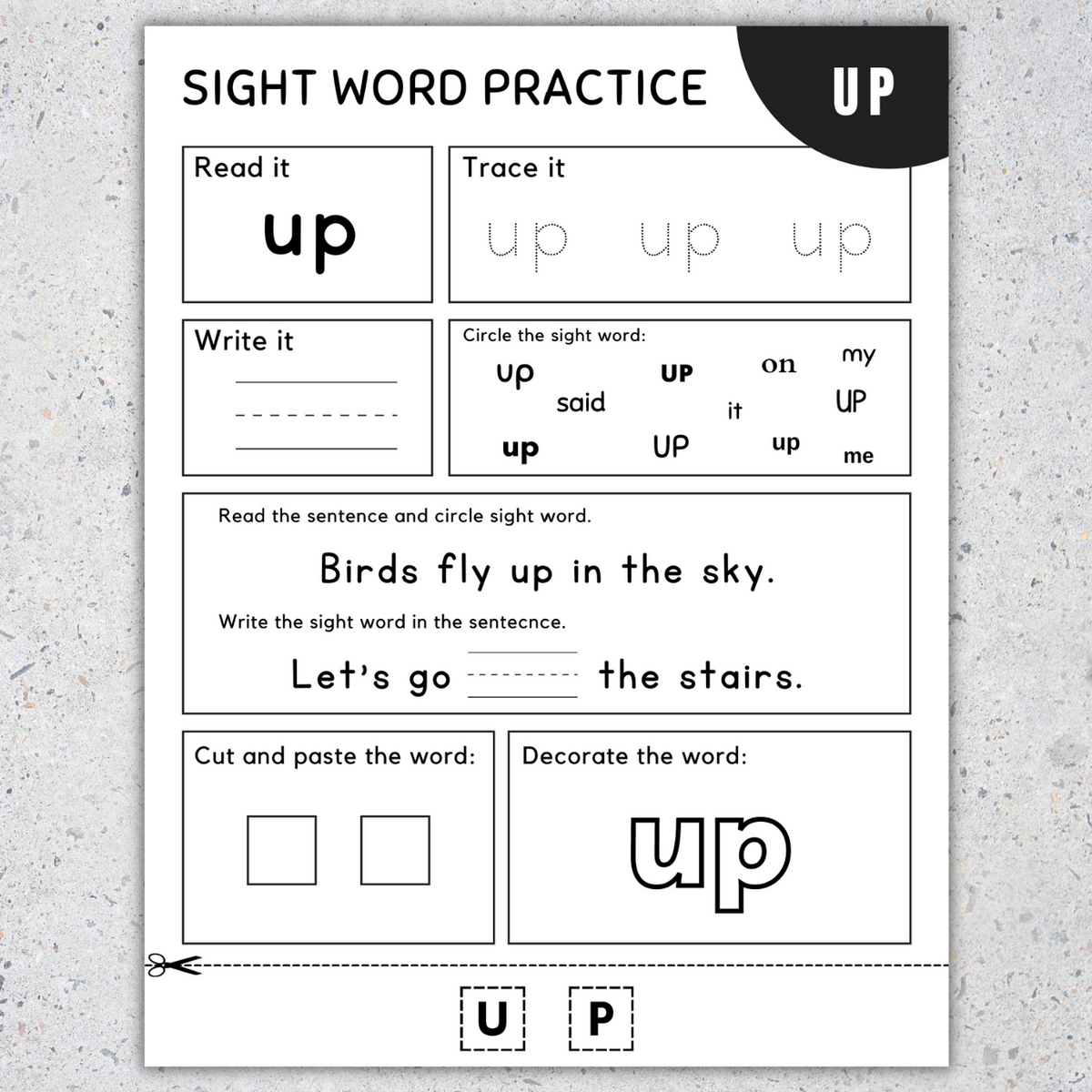 Pre primer Sight Words Pre K Sight Words Worksheets NO Prep SET 1 Made By Teachers