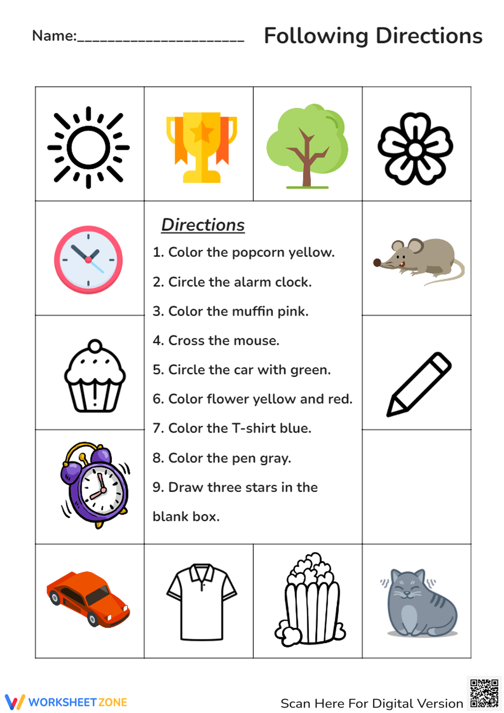 Printable 1st Grade Following Directions Worksheets Download Following Directions Worksheets Storyboard That