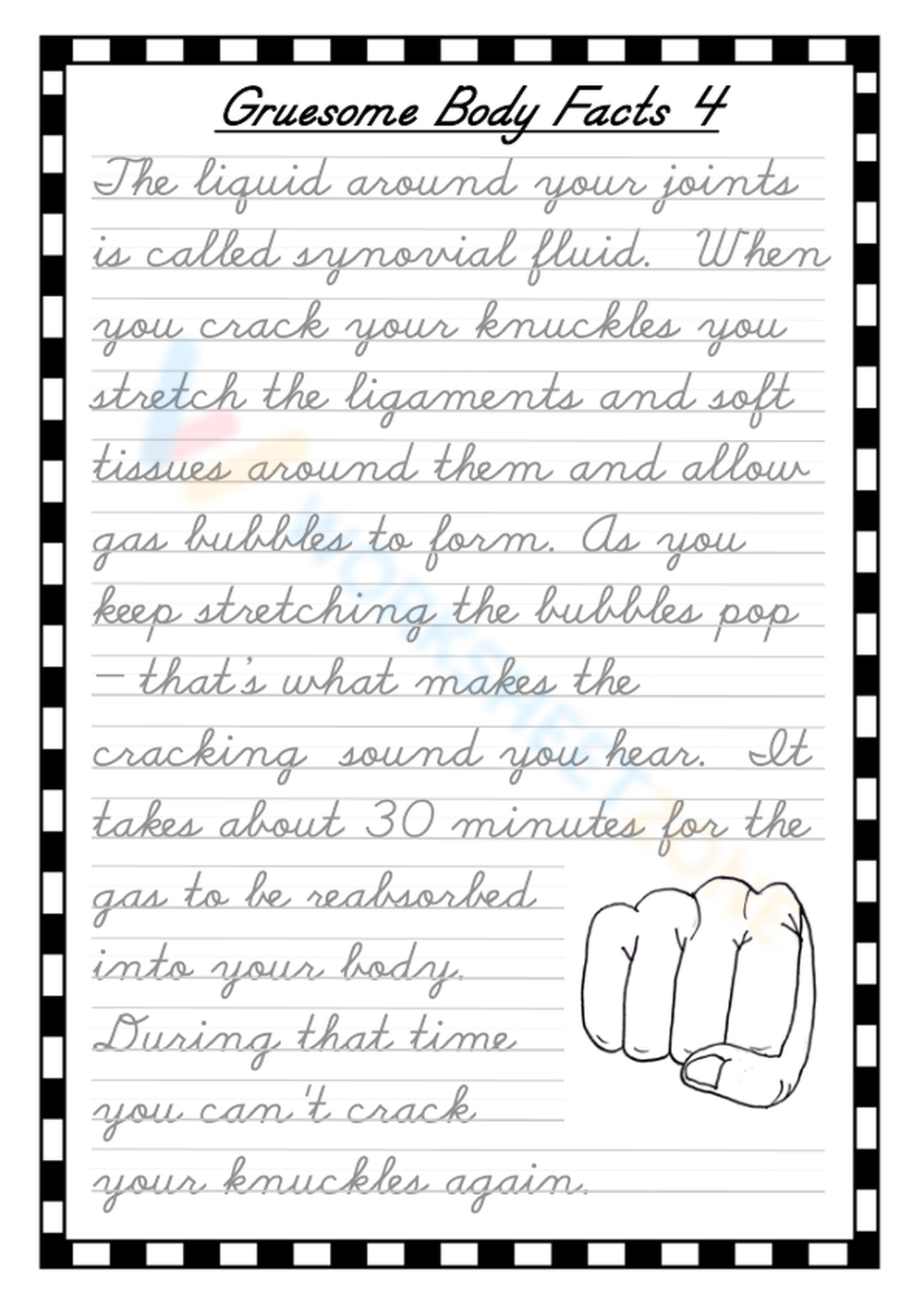 Printable 4th Grade Handwriting Worksheets 4th Grade Daily Handwriting Worksheets