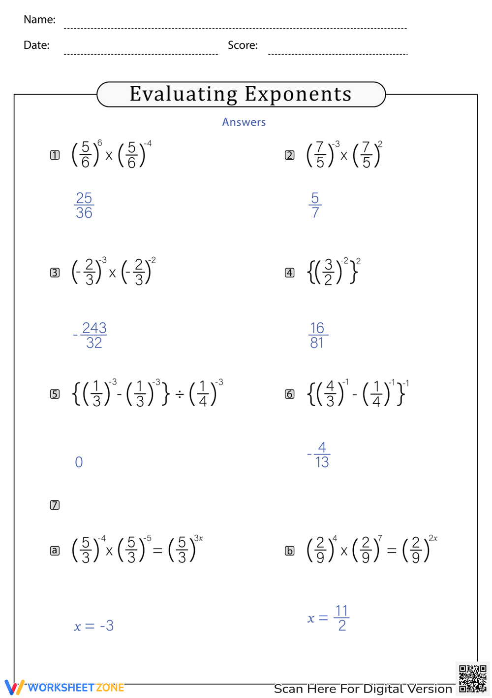 Printable 8th Grade Exponent Rules Review Worksheets Download Printable 8th Grade Exponent Rules Review Worksheets Download