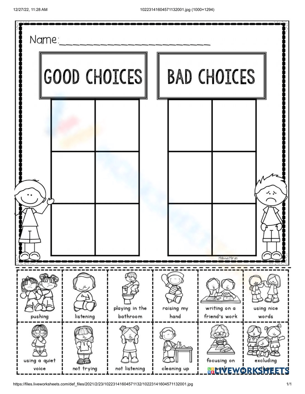 Printable Social Skills Worksheets