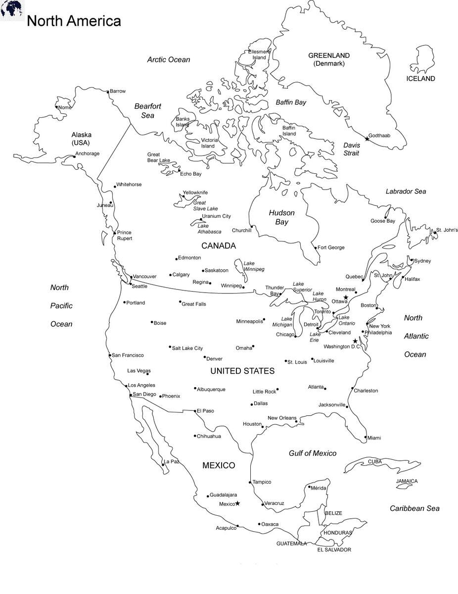 Printable Blank North America Map With Outline Transparent Map Printable Blank North America Map With Outline Transparent Map