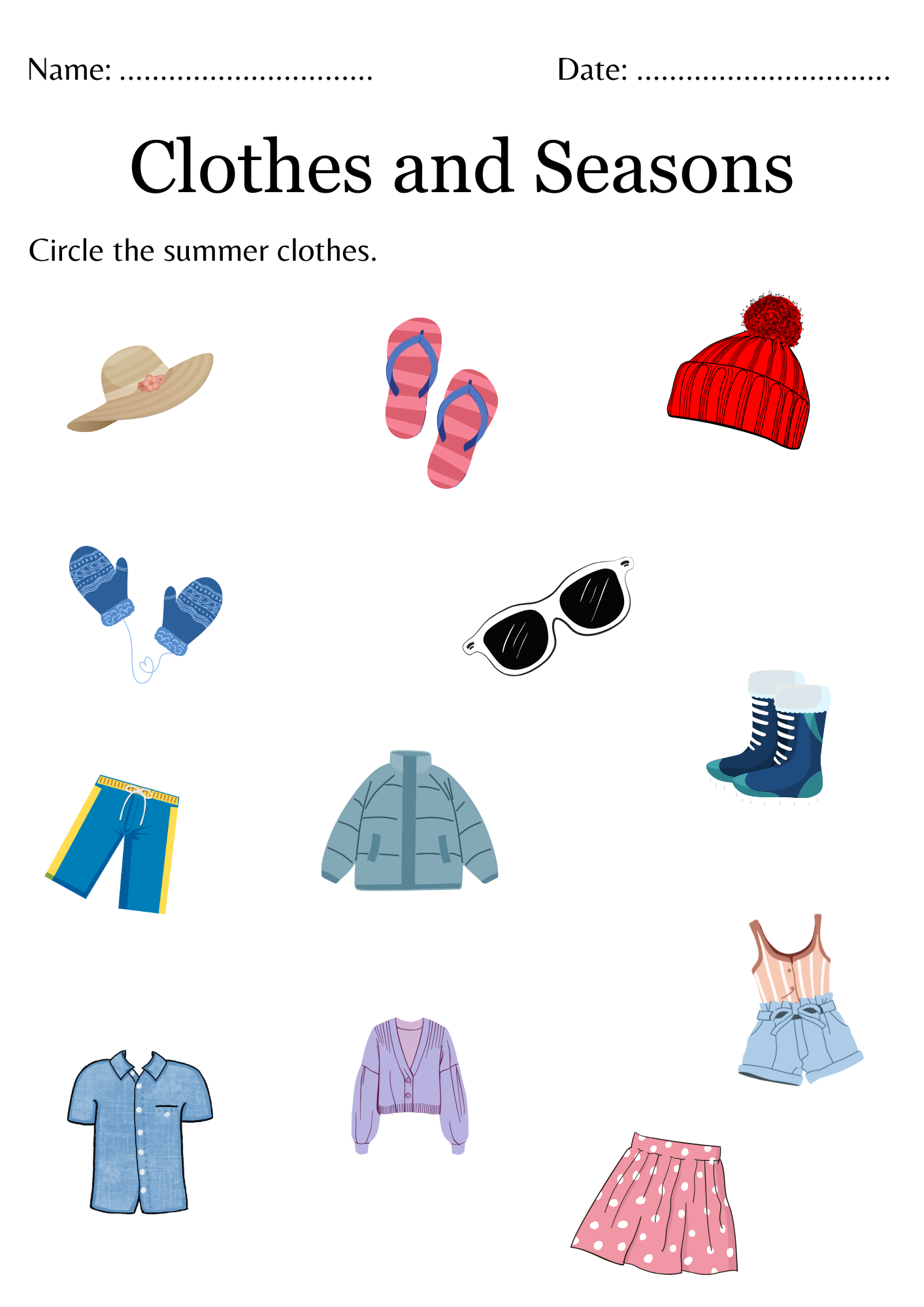Printable Clothes For Different Seasons Worksheet Weather And Clothes Activity Made By Teachers Free Printable Clothes Worksheets For Kids Games4esl