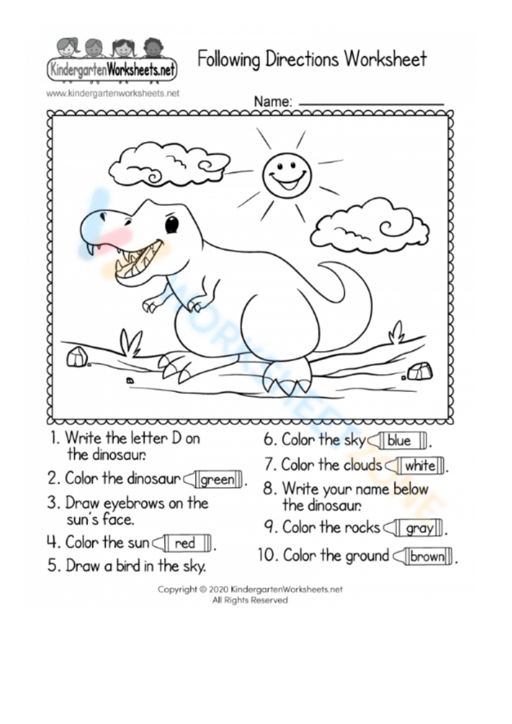 Printable Following Directions Worksheets Printable Following Directions Worksheets