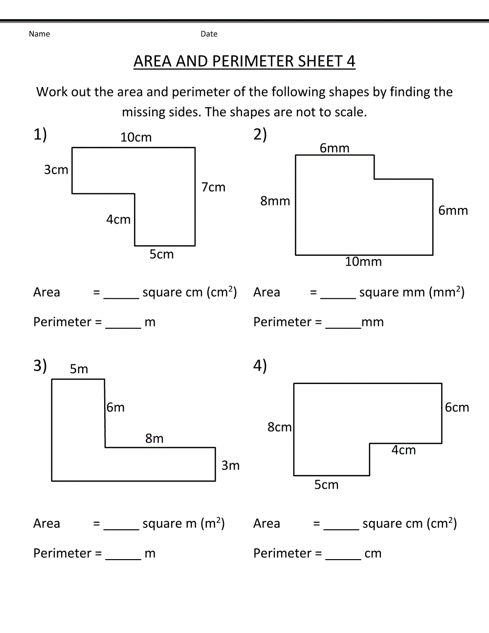 Printable Grade 4 Math Worksheets