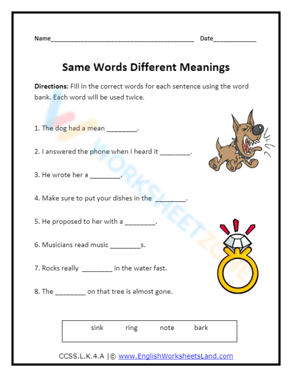 Printable Multiple Meaning Words Worksheets Download Printable Multiple Meaning Words Worksheets Download