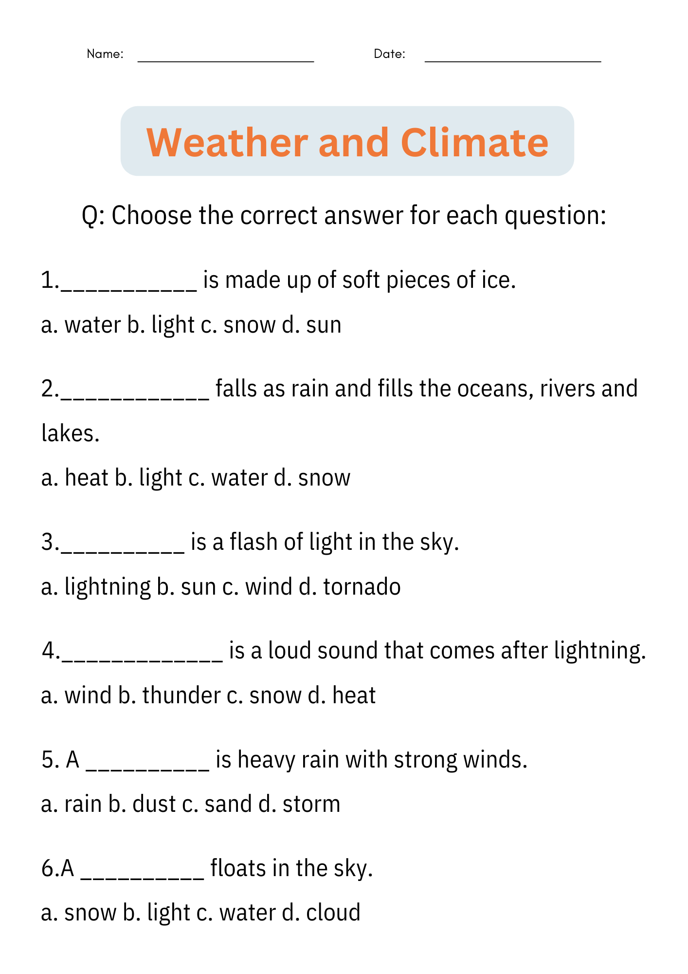 Printable Weather And Climate Activities Worksheet Earth Science For Grade 1 Made By Teachers Weather And Climate Worksheet WordMint Worksheets Library