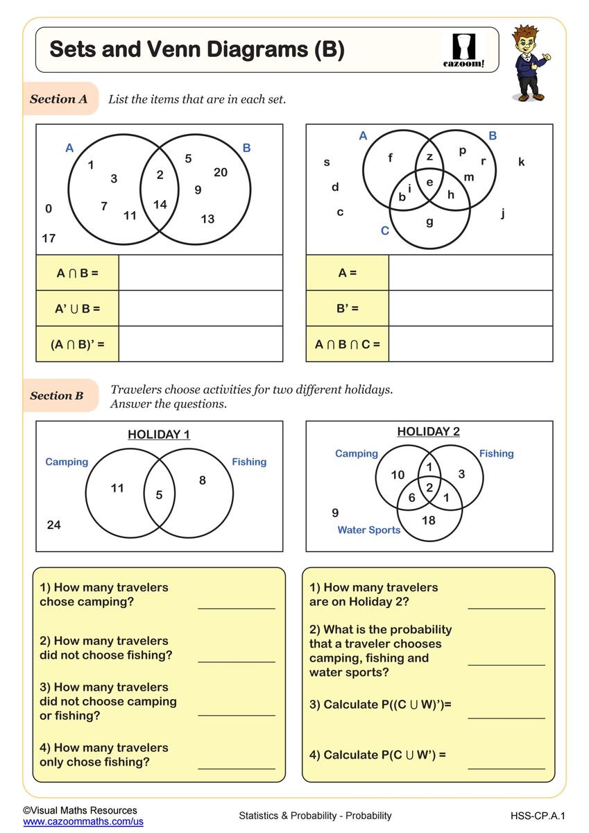 Probability Worksheets Probability Tree Questions Answers Cazoom Math Writing Probability As A Fraction Worksheet PDF Printable Statistics Probability Worksheet Cazoom Math