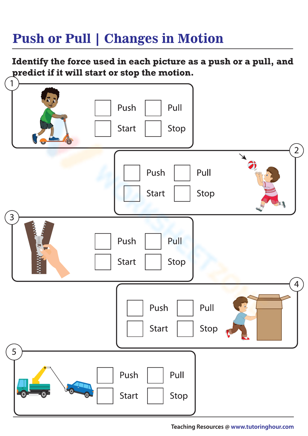 Force And Motion Worksheets Create With Storyboard That