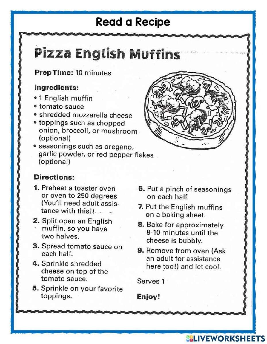 Read A Recipe Real Life Experiences Worksheet Worksheets Library Read A Recipe Real Life Experiences Worksheet Worksheets Library