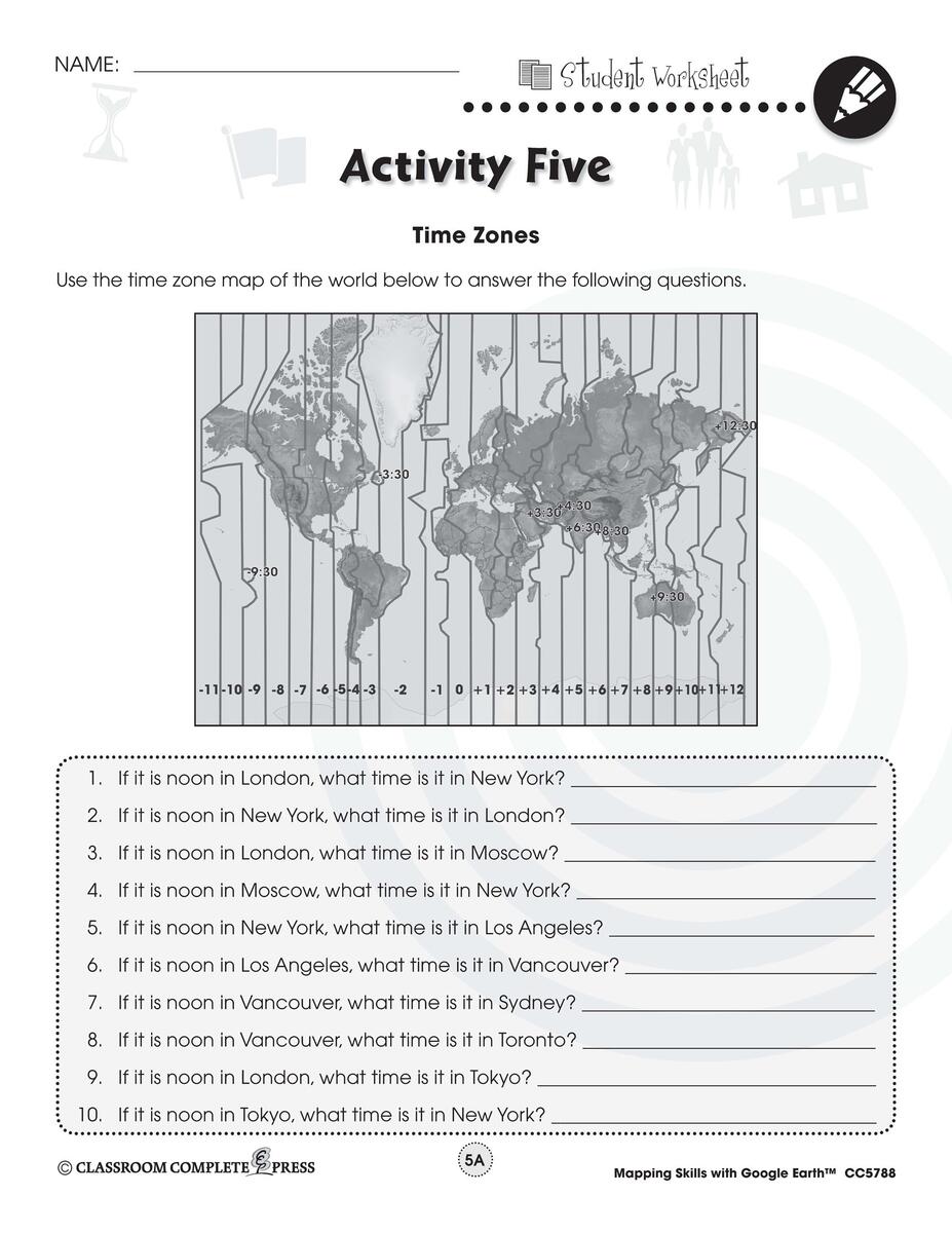World Time Zones Free PDF Download Learn Bright