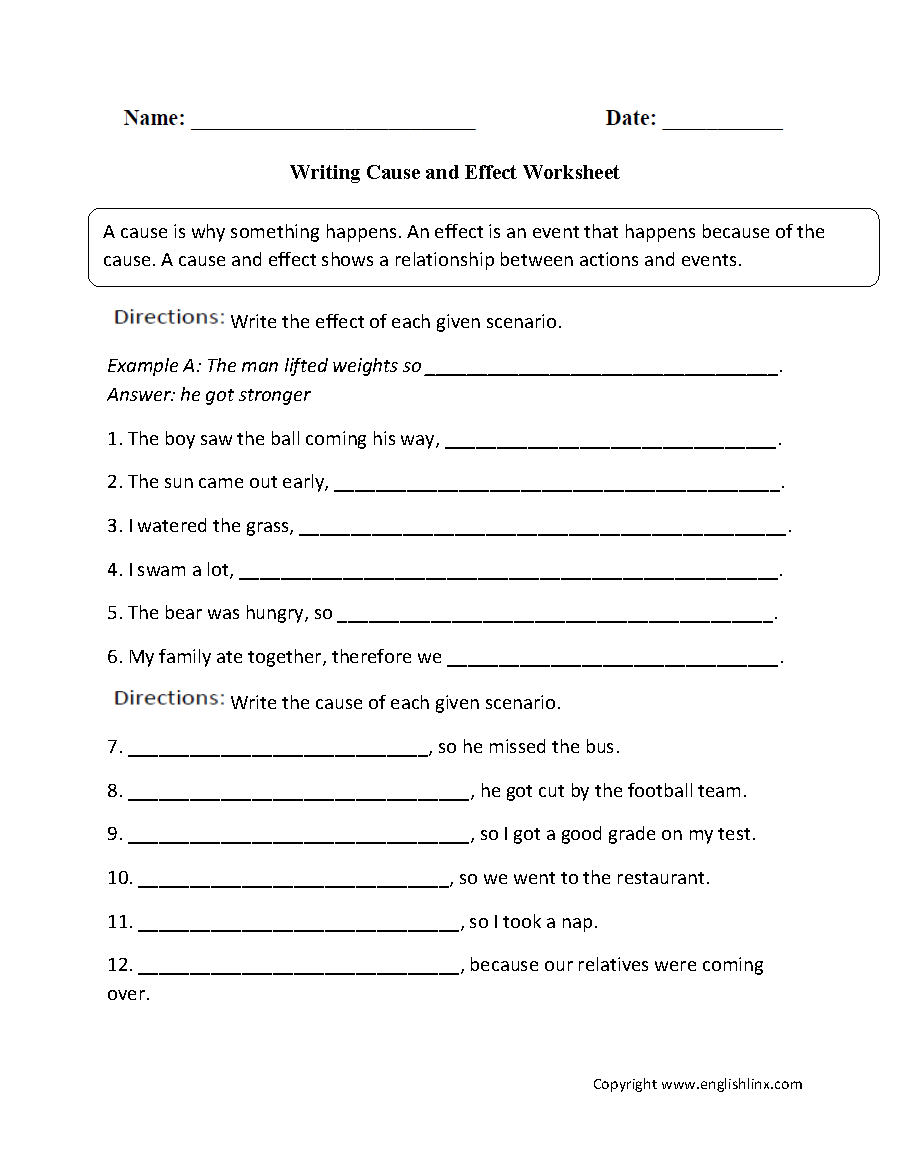 Reading Worksheets Cause And Effect Worksheets Reading Worksheets Cause And Effect Worksheets