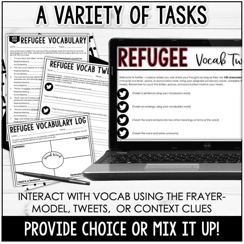 Refugee By Alan Gratz Vocabulary Worksheets And Activities Refugee By Alan Gratz Vocabulary Worksheets And Activities