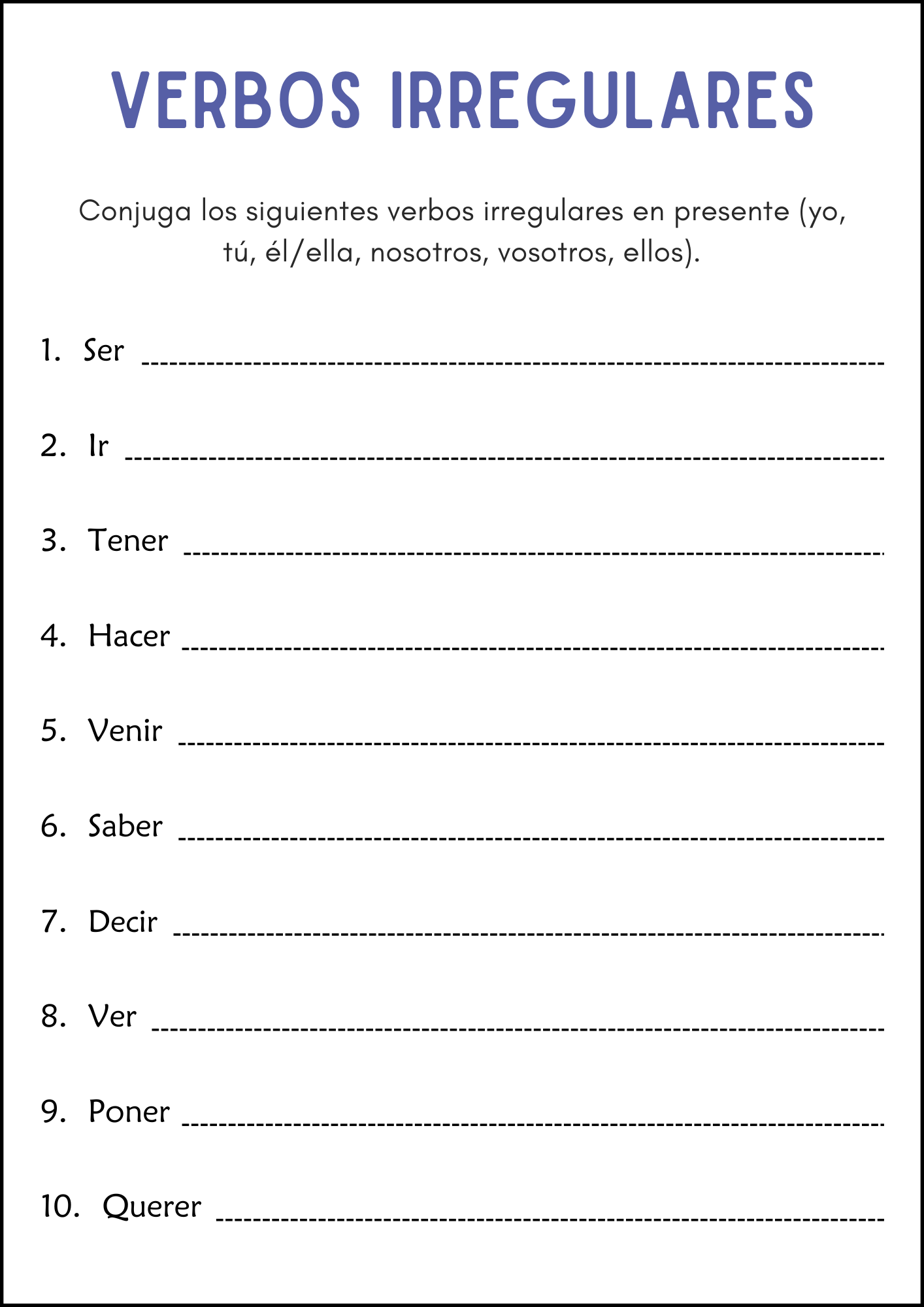 Regular And Irregular Verbs Grammar Worksheets In Spanish Made By Teachers Regular And Irregular Verbs Grammar Worksheets In Spanish Made By Teachers