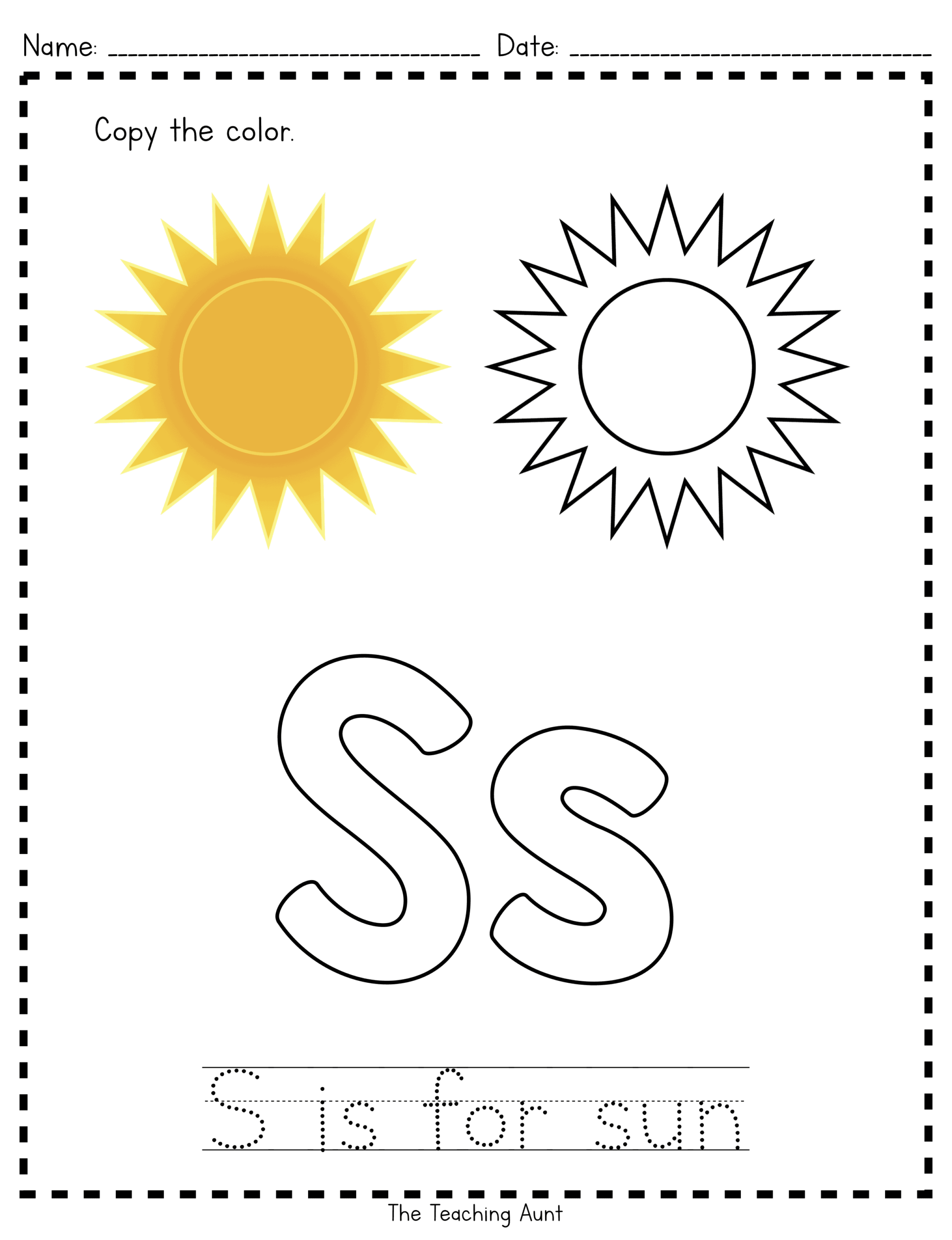 S Is For Sun Paper Pasting Activity The Teaching Aunt Worksheets Library S Is For Sun Paper Pasting Activity The Teaching Aunt Worksheets Library