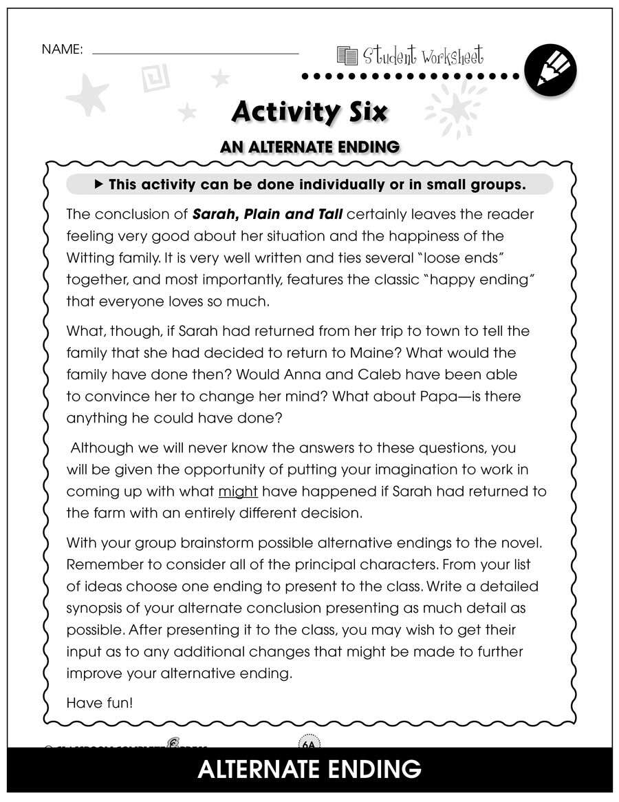 Sarah Plain And Tall BONUS WORKSHEETS Grades 3 To 4 EBook Worksheets Library Sarah Plain And Tall BONUS WORKSHEETS Grades 3 To 4 EBook Worksheets Library